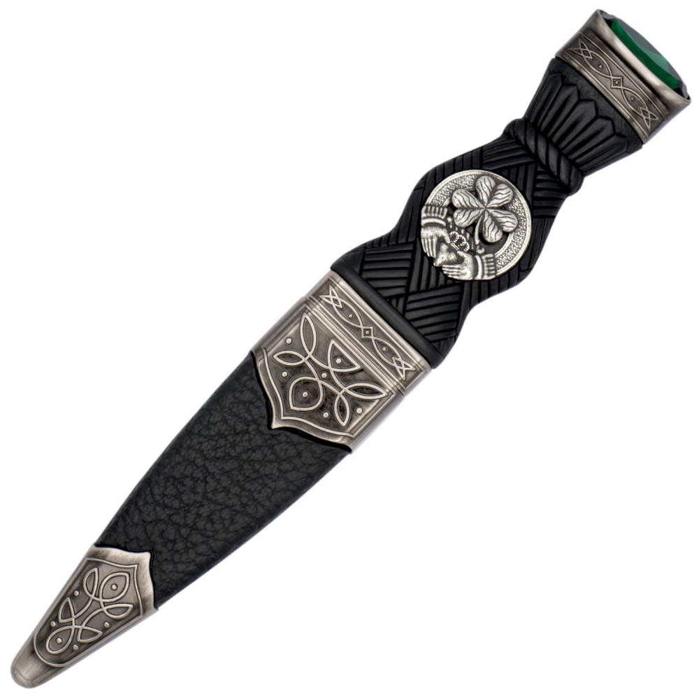 Sgian Dubh - Irish Shamrock Crest