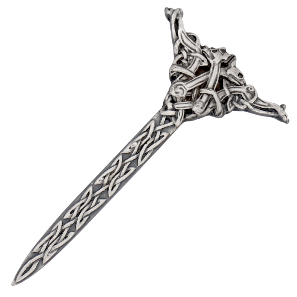 Book of Kells Interlaced Beasts Kilt Pin