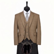 Rothesay Kilt Jacket and Waistcoat - Brown Arrochar Tweed
