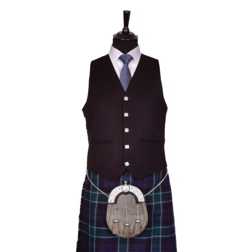 Argyll Kilt Jacket and Waistcoat - Black