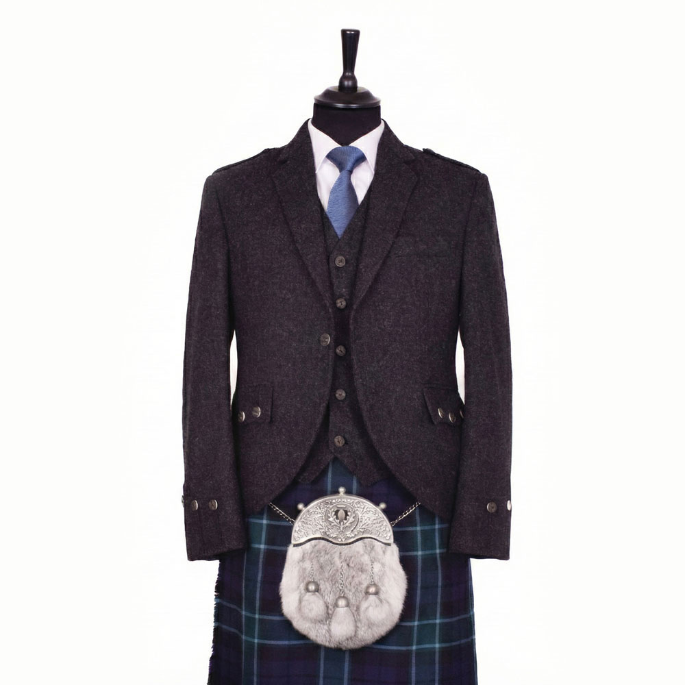 Argyll Tweed Jacket - Charcoal