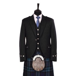 Argyll Kilt Jacket and Waistcoat - Black