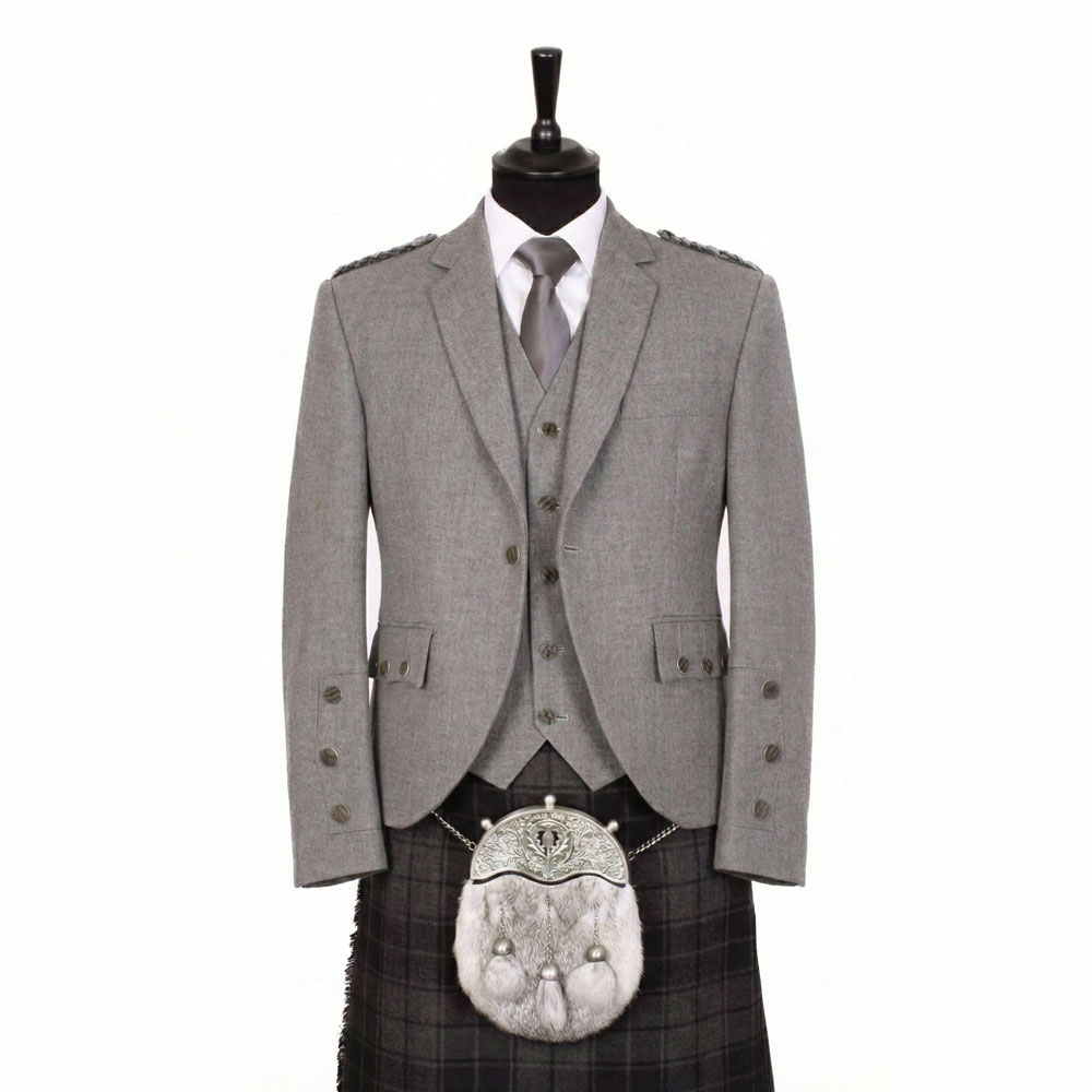 Braemar Tweed Jacket in Grey Arrochar