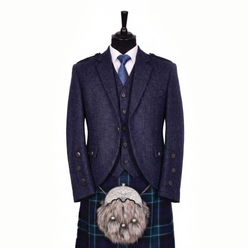 Braemar Tweed Jacket in Lomond Blue