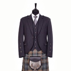 Braemar Tweed Jacket in Charcoal Arrochar