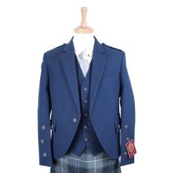 46 Navy Arrochar Tweed Braemar Jacket and Waistcoat