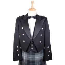 50 Black Prince Charlie Kilt Jacket and Waistcoat 