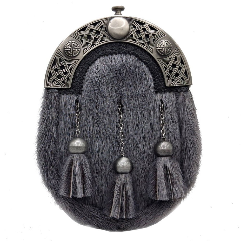 Grey Sealskin Fur Dress Sporran
