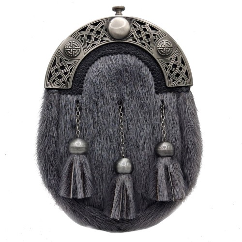 Grey Sealskin Fur Dress Sporran
