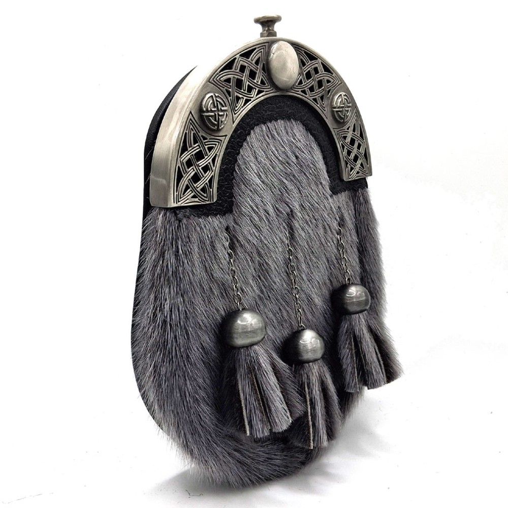 Grey Sealskin Fur Dress Sporran