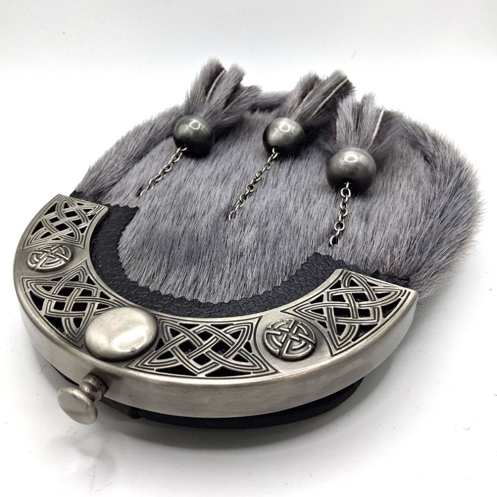 Grey Sealskin Fur Dress Sporran